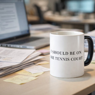 Mágica Taza divertida de tenis: Debería estar en la canch