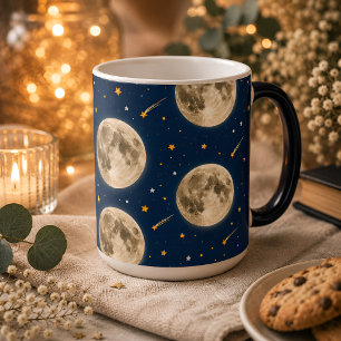 Mágica Taza Dos a la Luna Cumpleaños Espacial Regalo