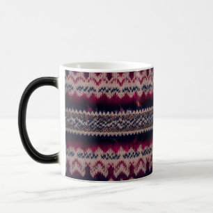 Mágica Taza dramática nórdica de punto Fair Isle que camb