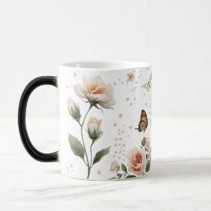 Mágica Taza elegante de cambio de color de rosa melocotón