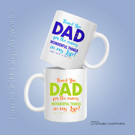 Mágica Taza Feliz Día del Padre Gracias Papá