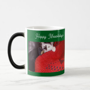 Mágica Taza Feliz Meowlidays de Cambio de Color, Amantes 