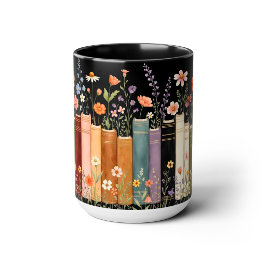 Mágica Taza Floral Amante de los Libros