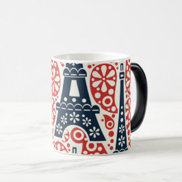Mágica Taza floral de París con cambio de color