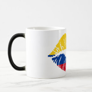 Mágica Taza Impresión de Beso de Bandera Colombiana – Lab