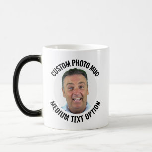 Mágica Taza mediana con foto personalizada que cambia con