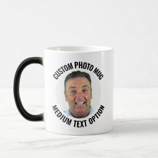 Mágica Taza mediana con foto personalizada que cambia con