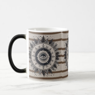 Mágica Taza mística boho de ojo malvado con mandala de ca