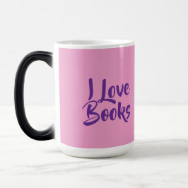 Mágica Taza Morada Cambiante Amantes de Libros Rosa