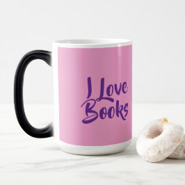 Mágica Taza Morada Cambiante Amantes de Libros Rosa