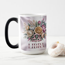 Taza Morada Cambiante con Símbolo de Libra Rosa