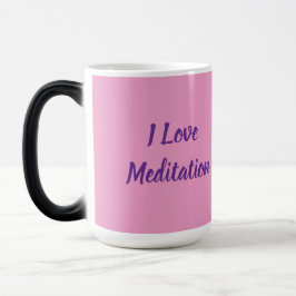 Mágica Taza Morada Cambiante de Meditación Rosa
