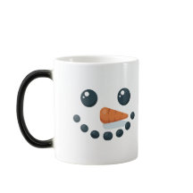 Taza Mórfica de Características de Muñeco de Nieve