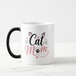 Mágica Taza Morfo de Color Mamá Gato Adorable