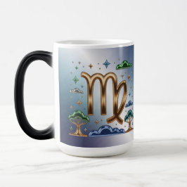 Mágica Taza Morfológica con Signo del Zodiaco Virgo Glyph