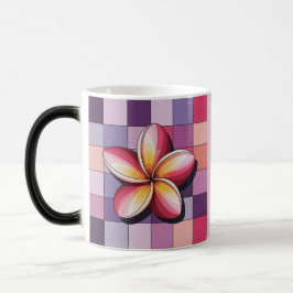Mágica Taza Morfológica de Flor de Plumeria Rosa