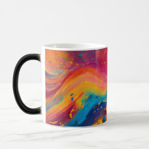Mágica Taza Morfológica de Salpicaduras de Color Abstract