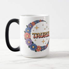 Mágica Taza Morfológica Flores Luna Creciente Tauro
