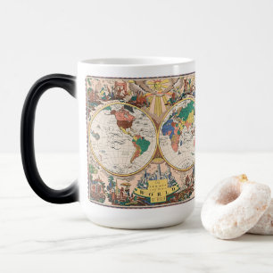 Mágica Taza Morph Mapa del Mundo Antiguo – Magia Antigua