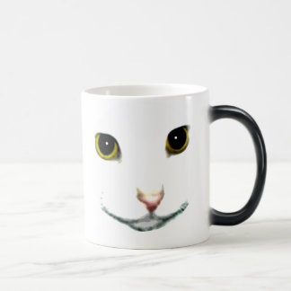 Mágica Taza Morphing de la cara blanca del gato