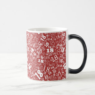 Mágica Taza Morphing del blanco cumpleaños de color rojo