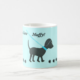 Mágica taza negra personalizada del laboratorio