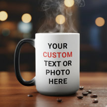 Taza personalizada | Agrega texto, foto, logotipo 