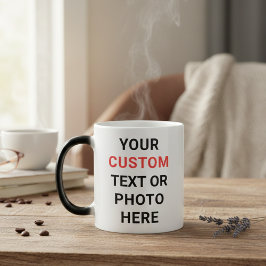Mágica Taza personalizada | Agrega texto, foto, logotipo 