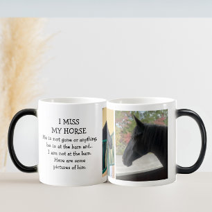 Mágica Taza personalizada con imágenes de mi caballo que