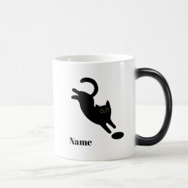 Mágica Taza Personalizada con Nombre de Gato Negro Saltan