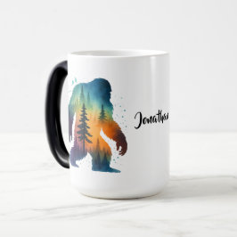 Mágica Taza Personalizada con Nombre de Sasquatch Bigfoot