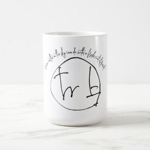 Mágica texto de taza de café fuente elegante