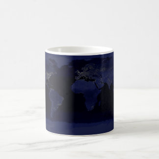 Mágica Tierra por noche - taza Morphing