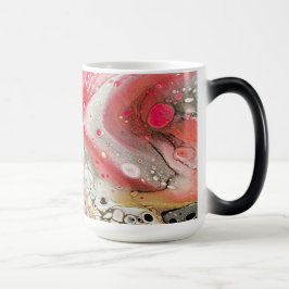 Mágica Una taza con colores rosa, dorado y negro