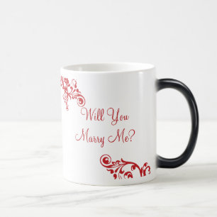 Mágica ¿Usted me casará? Taza ocultada del Flourish del