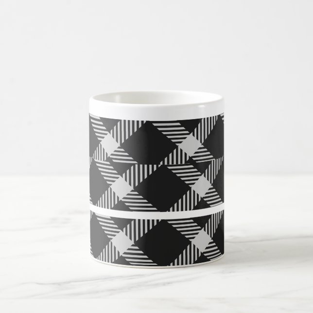 Mágica Zigzag Patrón retro taza de café (Centro)