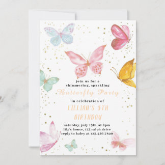 Magical butterflies Invitación al cumpleaños 2025