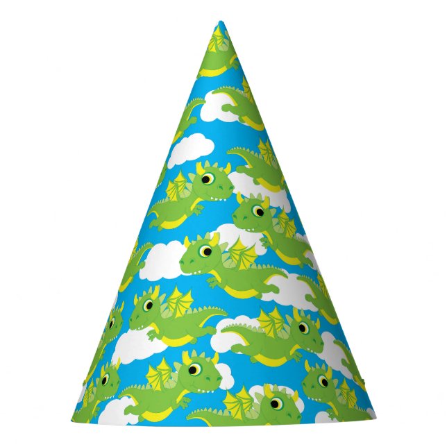 Magical Dragon Cute Primer Gorras Fiestas de cumpl (Anverso)