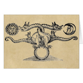 Magical Dragons Symbol Greeting Card