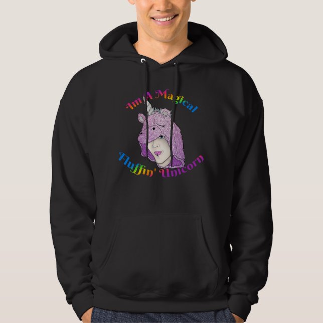 Magical F unicornio Camisas sudaderas básicas enca (Anverso)