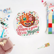 MAGICAL Gingerbread Man Christmas Fleece Blanket 