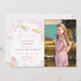 Magical Invitación de cumpleaños de Unicornio con 