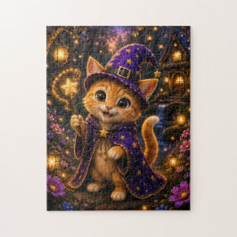 Magical Kitten Wizard Jigsaw Puzzle