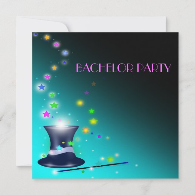 Magical Magicians Gorra Bachelor Party Invitación (Anverso)
