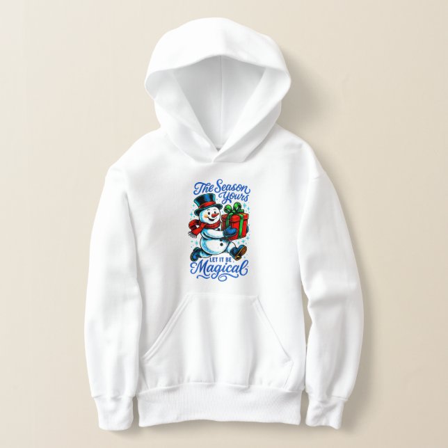 Magical Snowman Christmas Pullover Hoodie for Boys (Distribución )