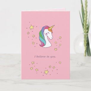 Magical tarjeta de amistad unicornio