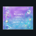 Magical Under Sea Birthday Postcard Invitación<br><div class="desc">Magical Under the Sea Birthday Postcard Invitación. Personalizar con cualquier texto para cualquier evento.</div>