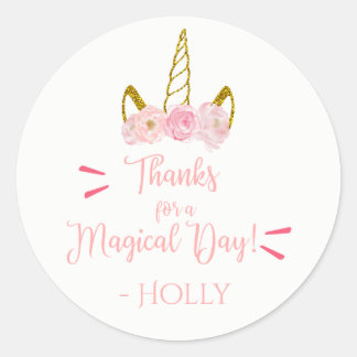 Magical Unicorn Gracias Pegatinas