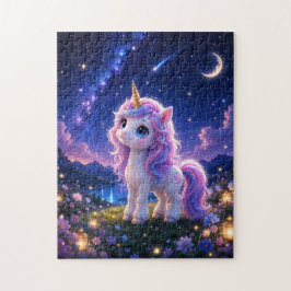 Magical Unicorn Under the Stars Jigsaw Puzzle