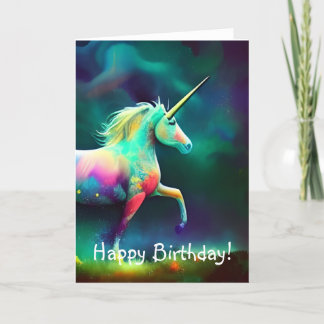 Magical Unicornio, tarjeta de cumpleaños